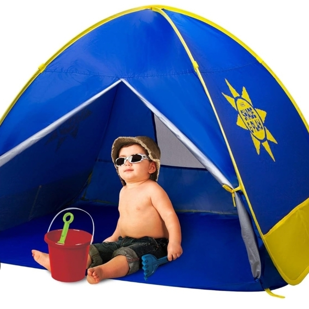Blue and Yellow Kids Beach Tent